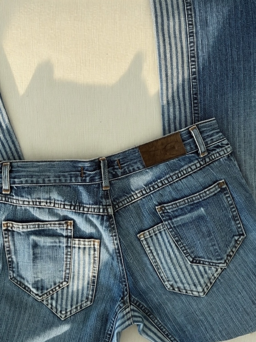 Just Cavalli Y2K Low Rise Striped Panel Jeans 26